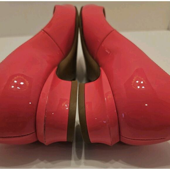 Valentino Garavani 37 Pink Fuchsia Patent Tango Ankle Strap Ballet Low Heel - Picture 9 of 16